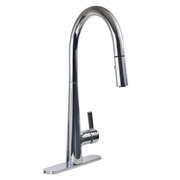 Aquaplumb Single Handle Pull Down High Arc Kitchen Faucet, Chrome 1558064
